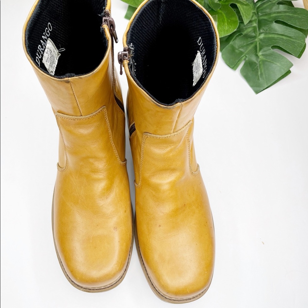 Durango tan leather cowboy boots